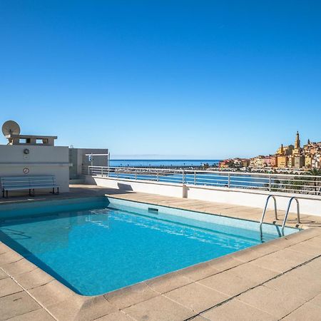 Le Rocamare - Piscine Toit Terrasse - Parking Prive - Terrasse Apartment Menton Bagian luar foto